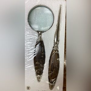 NEW MAGNIFYING GLASS AND LETTER OPENER